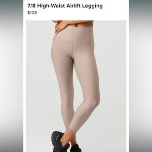 Alo Yoga 7/8 High Waist Airlift Legging - Small - Taupe